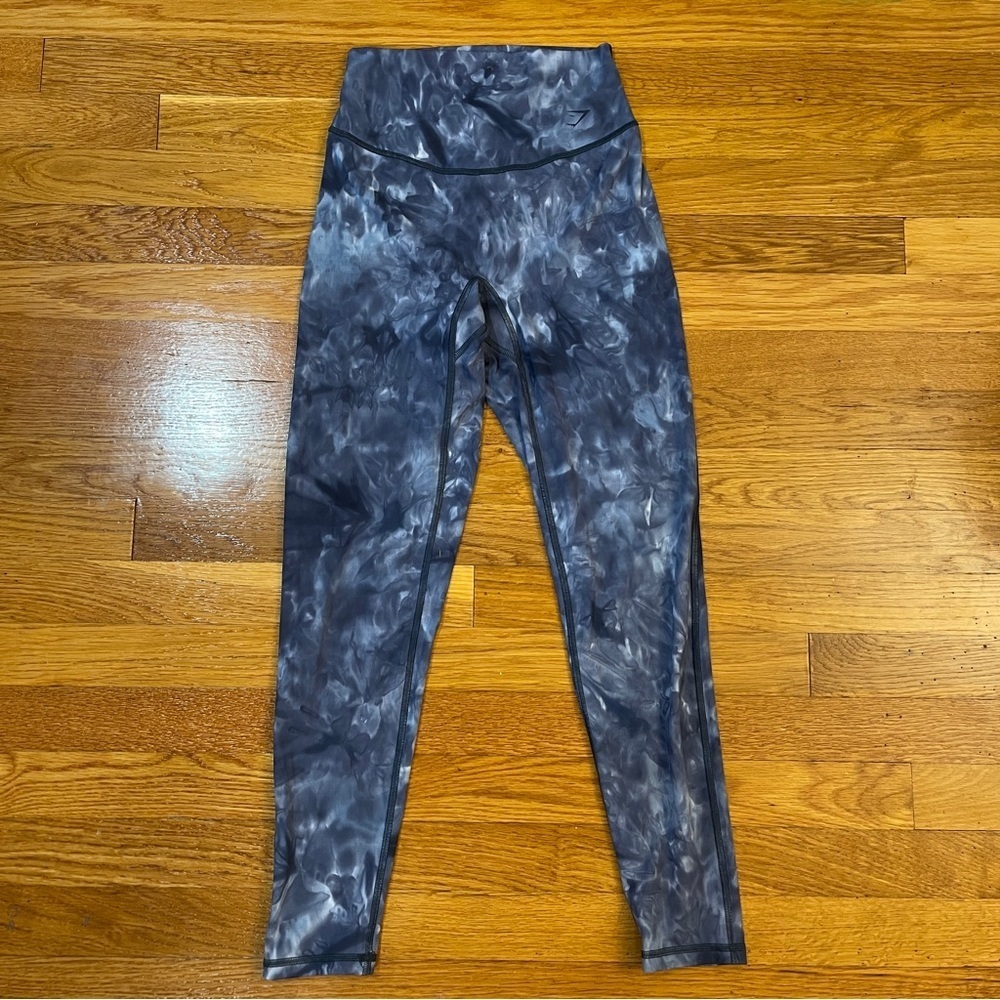 Gymshark Elevate Leggings High Rise Lakeside Blue Spray Dye - Size Small (XS/S)